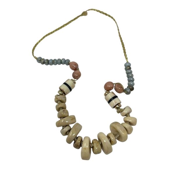 Anthropologie Resin Beaded Statement Necklace Multicolor - Picture 5 of 7